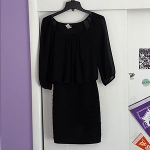 Puff Sleeves/Bodycon Skirt Dress